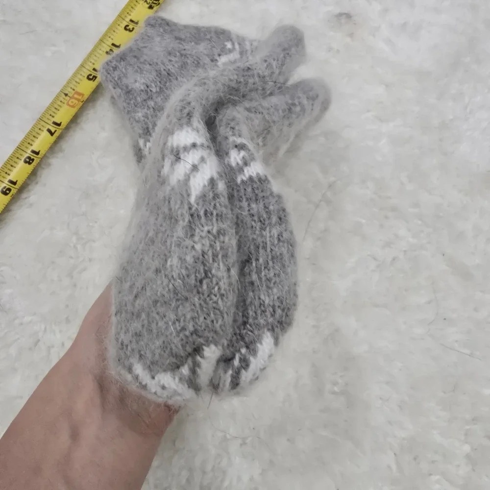 Handmade Goat Down Socks - 100% Natural Wool - Thick, Warm & Fuzzy‎ Winter Socks